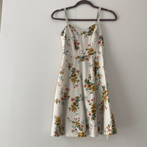 Cami mini white floral dress Old Navy XS